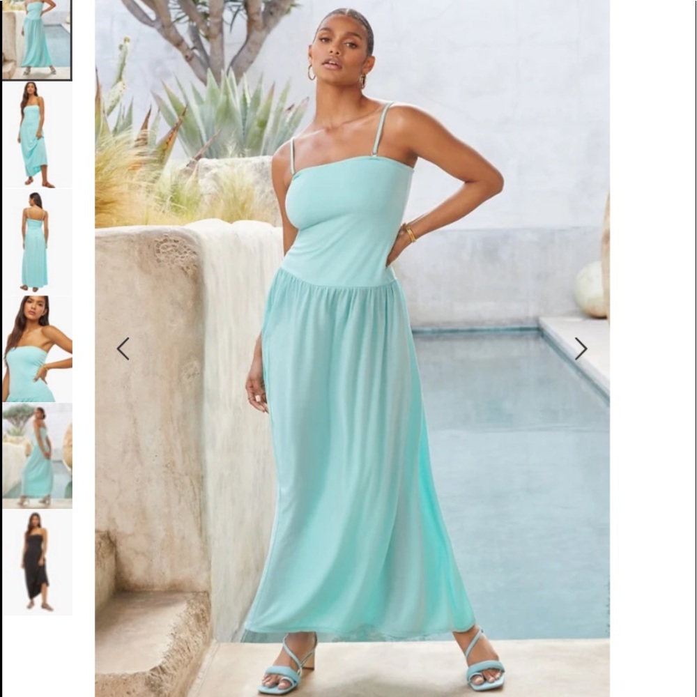 Just Fab Strapless Knit Maxi Dress Size M